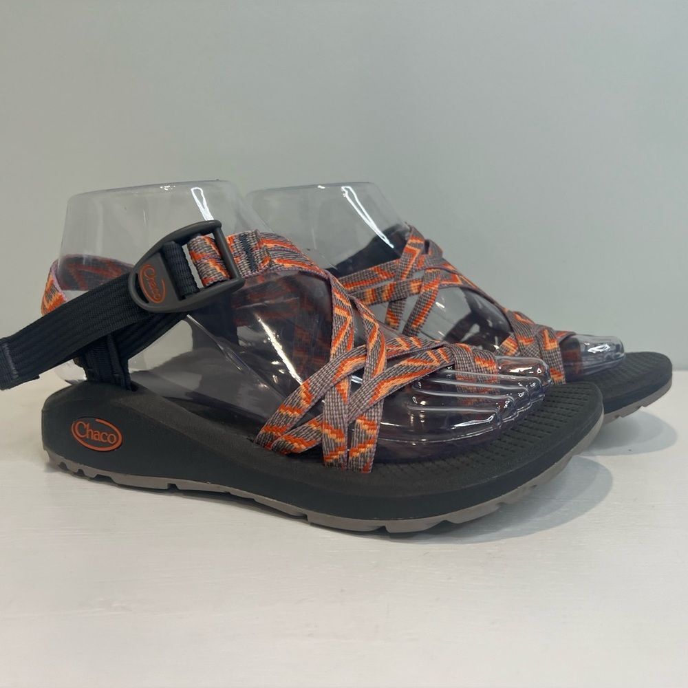 Chaco Women’s Size 6 ZX/2 Vibram Sports Sandal Gray Orange Dual Strap